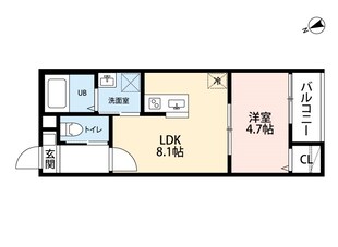 道徳駅 徒歩7分 1階の物件間取画像